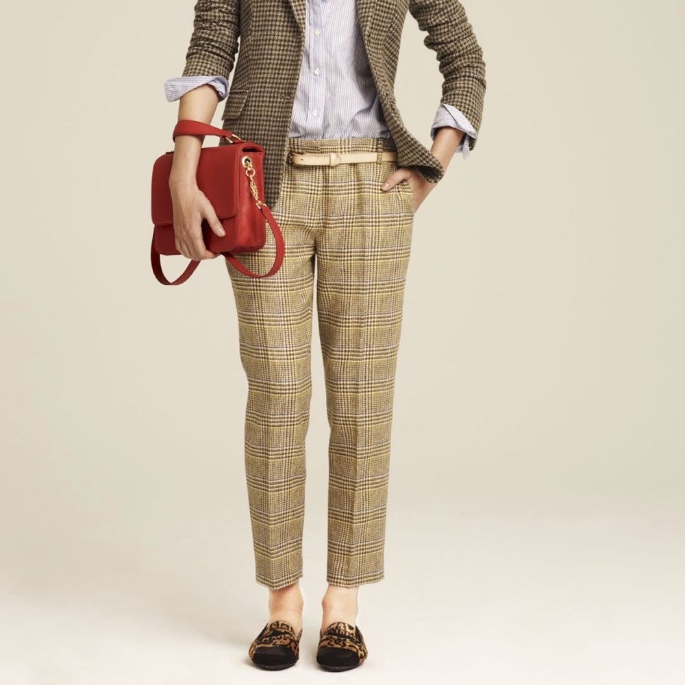 J.Crew Factory City Fit Plaid Pant